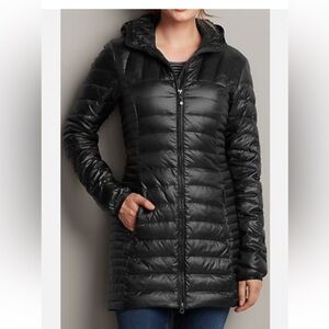 Eddie Bauer Astoria Goose Down Black Puffer Jacket, size m